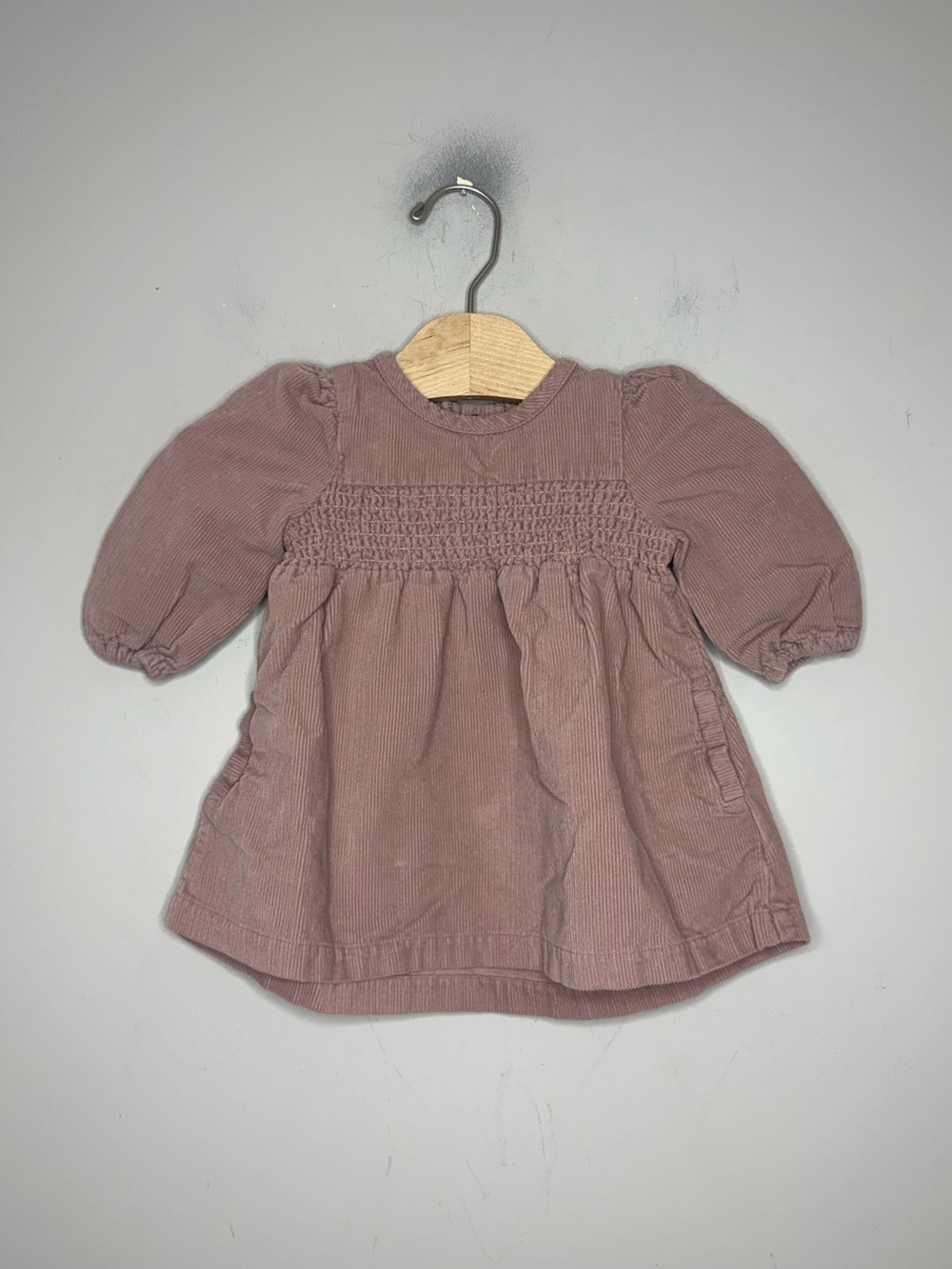 $20 ADD ON pehr organic cotton purple corduroy dress 6-12M zara h&m